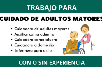 Oportunidad Laboral en Cuidado de Adulto Mayor