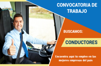 Empresas buscan conductores para diversas rutas